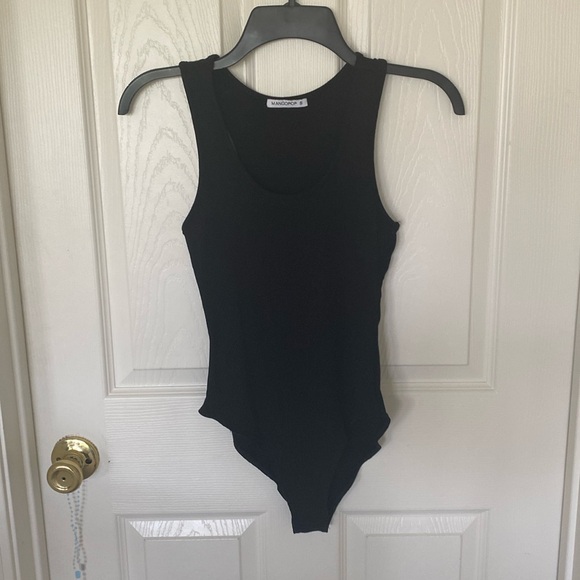 Bodysuit(Mangopop) black, ribbed, size small; NWOT - Picture 5 of 7